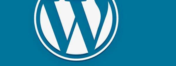 Logotipo de WordPress con fondo azul