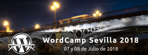 front page del sitio web de la wordcamp sevilla 2018