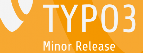 imagen con el logotipo de typo3 y el texto "minor release"