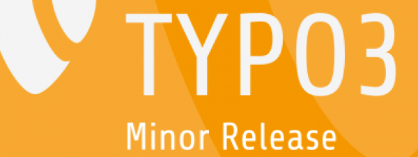 logotipo de typo3 junto al texto "minor releases"