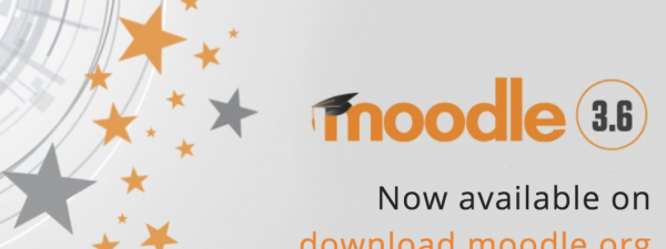 unas estrellas con el texto moodle 3.6 al lado