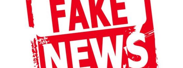 texto fake news como en un matasellos