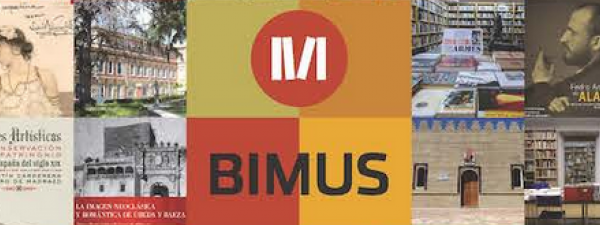 collage de portadas de publicaciones y encima el logo de BIMUS junto con el nombre