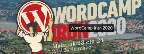 front page de la wordcamp irun 2020