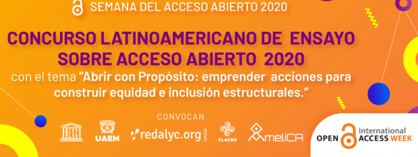 Cartel en el que se anuncia el Concurso Latinoamericano de Ensayo sobre Acceso Abierto