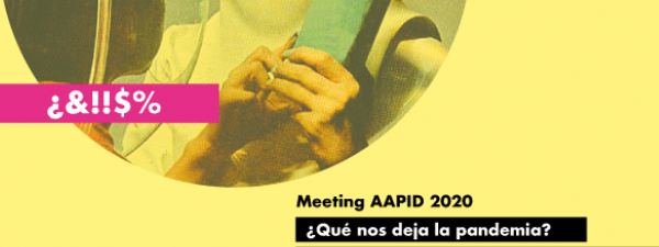 Cartel en el que se anuncia el Meeting de la AAPID el 15 de diciembre de 2020