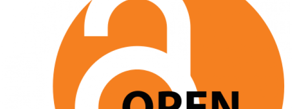 Logotipo de Open Access, una "a" minúscula con forma de candado abierto sobre fondo naranja