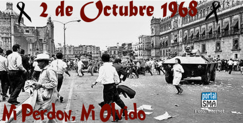 imagen en blanco y negro de las movilizaciones estudiantiles de méxico 1968