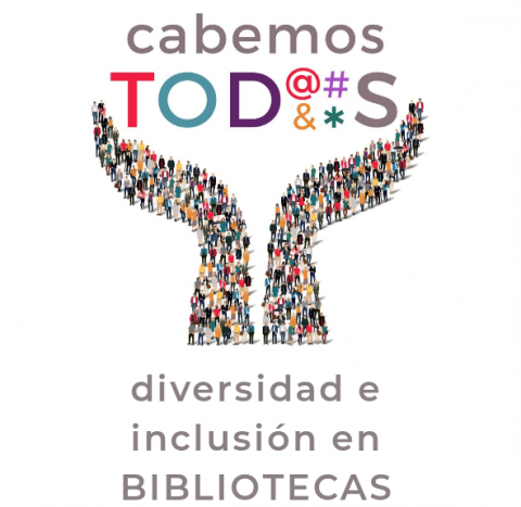 cartel de las jornadas: dos manos abiertas conteniendo el texto "cabemos todos"