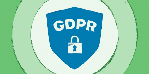 siglas gdpr dentro de un emblema con un candado