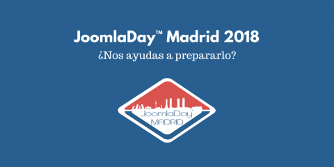 logo de los joomladay con el texto "¿nos ayudas?"