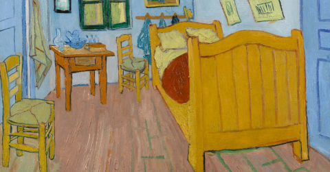 Cuadro "The bedroom" de Van Gogh