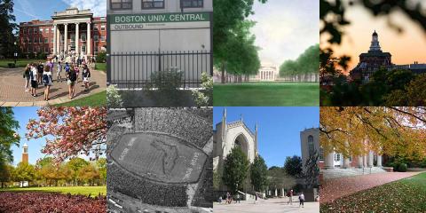 collage con varios campus universitarios de estados unidos