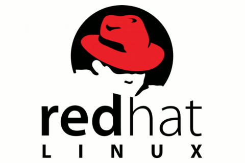 logo de redhat junto a la palabra Linux