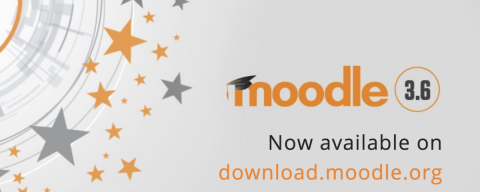 unas estrellas con el texto moodle 3.6 al lado