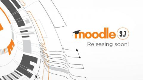 cartel en el cual se anuncia el lanzamiento de Moodle 3.7