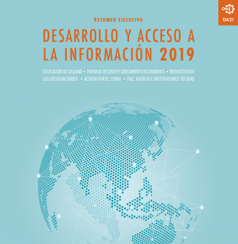 portada del informe, un mapa mundo hecho con puntos, algunos de ellos interconectados