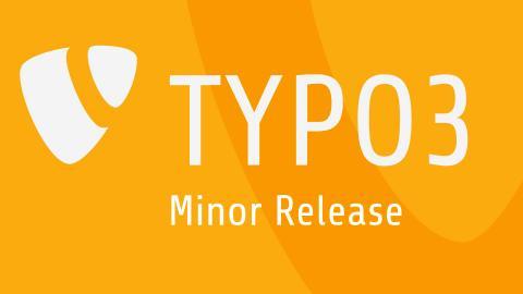 logotipo de typo3 junto con el texto "Minor Release"