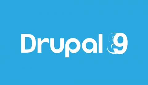 Texto de drupal junto a una trasción del número 8 al número 9