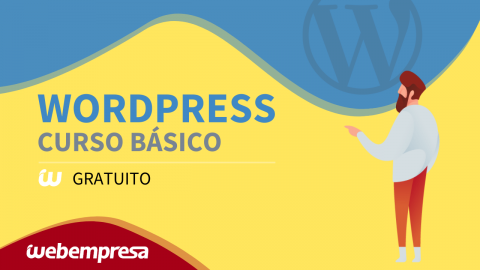 imagen con la promoción del curso gratuito de wordpress ofrecido por webempresa