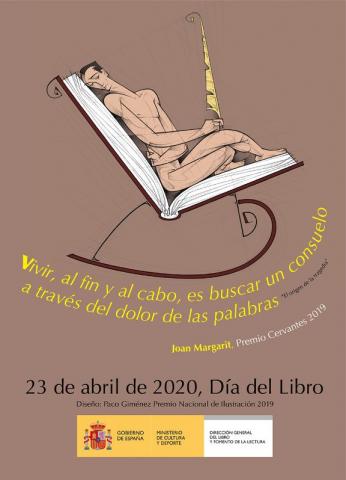 Ilustración de una persona sentada en un libro que está abierto como un libro