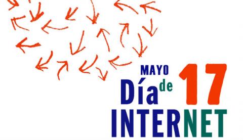 Logotipo del Día de Internet junto a la fecha en que se celebra