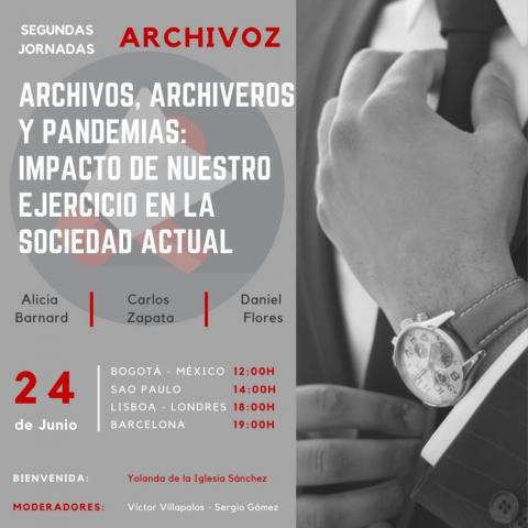 Cartel de las II Jornadas Archivoz celebradas en 24 de junio de 2020