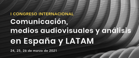 Front Page del I Congreso Internacinal Comunicación, medios audiovisuales y análisis en España y LATAM.