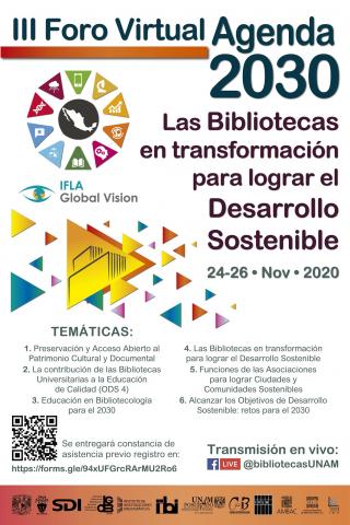 Cartel del III Foro Virtual Agenda 2030