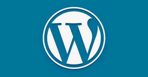 Logotipo de WordPress con fondo azul