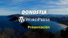 imagen de donostia de fondo con el texto sobreescrito donostia wordpress