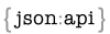 texto json:api entre {}